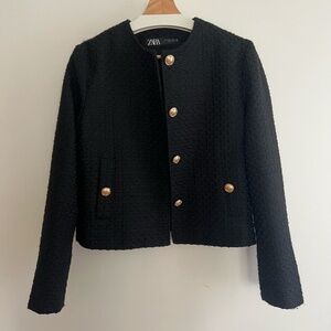 Zara Tweed Black Jacket